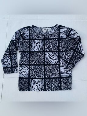 Take two animal print patchwork blouse
